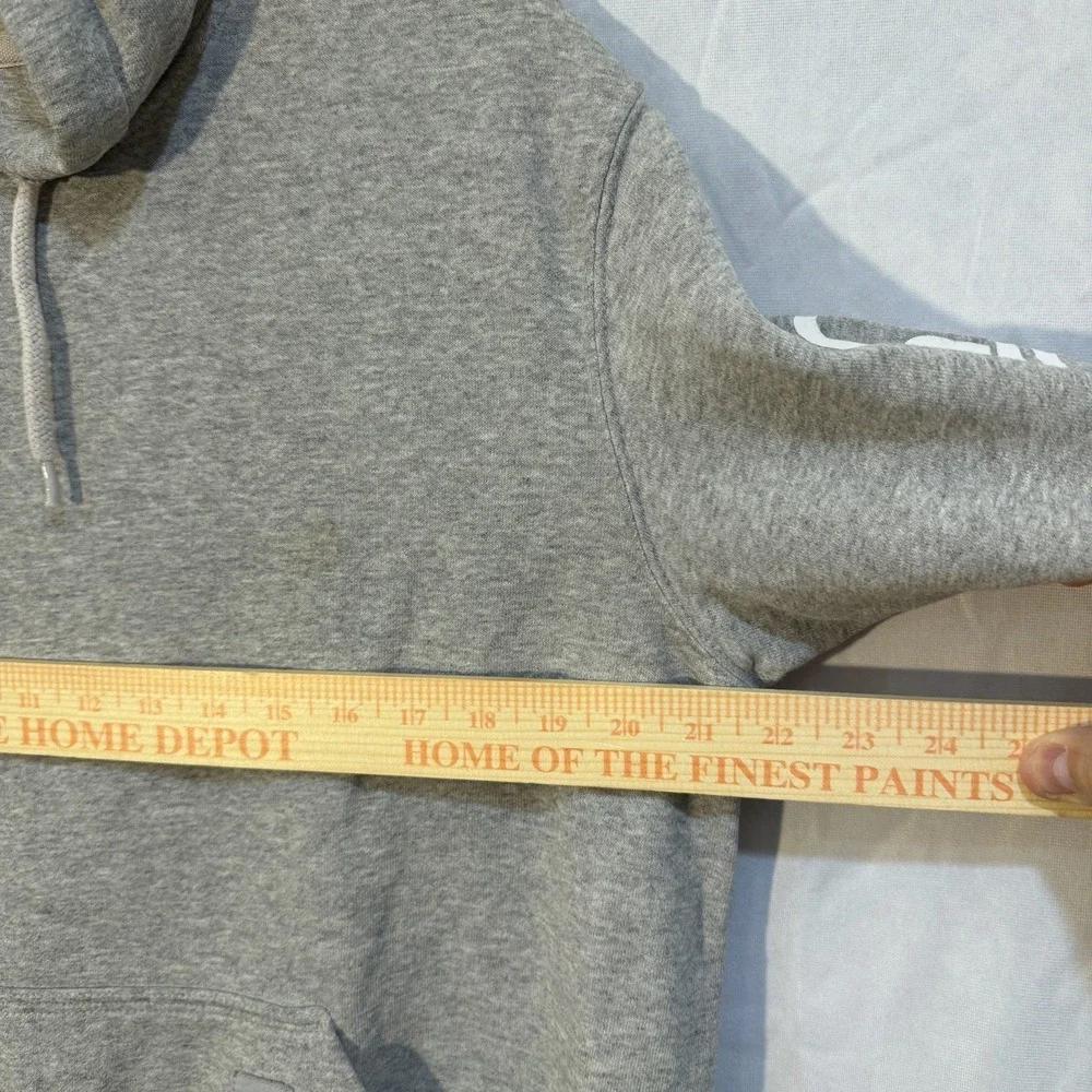 Carhartt‎ Hooded Sweat Parka Pullover Drawstring Hoodie Gray Distress M